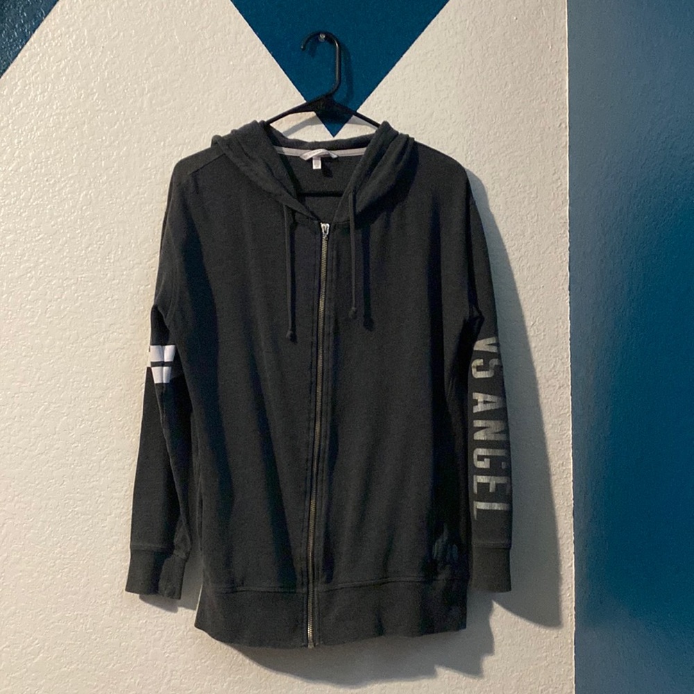 Zip up gray sweater